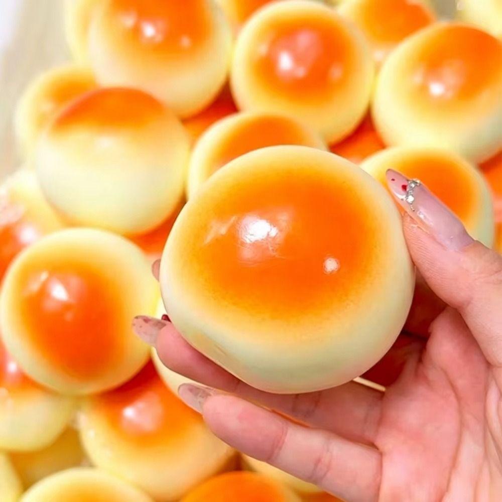 Round Blocks Filled Crispy Squishy Shapeable Sensory Fidget Ball Mini Bread Squishy Student