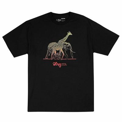 Lrg Natural Leaders manches courtes noir vêtements Skateboard unisexe T-shirts