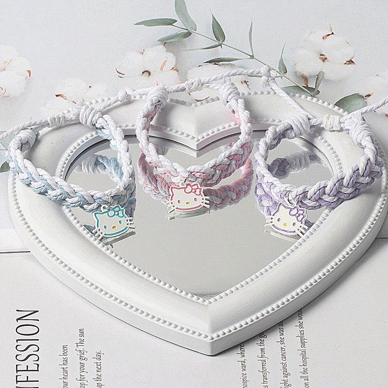 Schattige KT Kat Magnetische Koppel Armbanden - Perfect voor Vriend en Beste Vriend