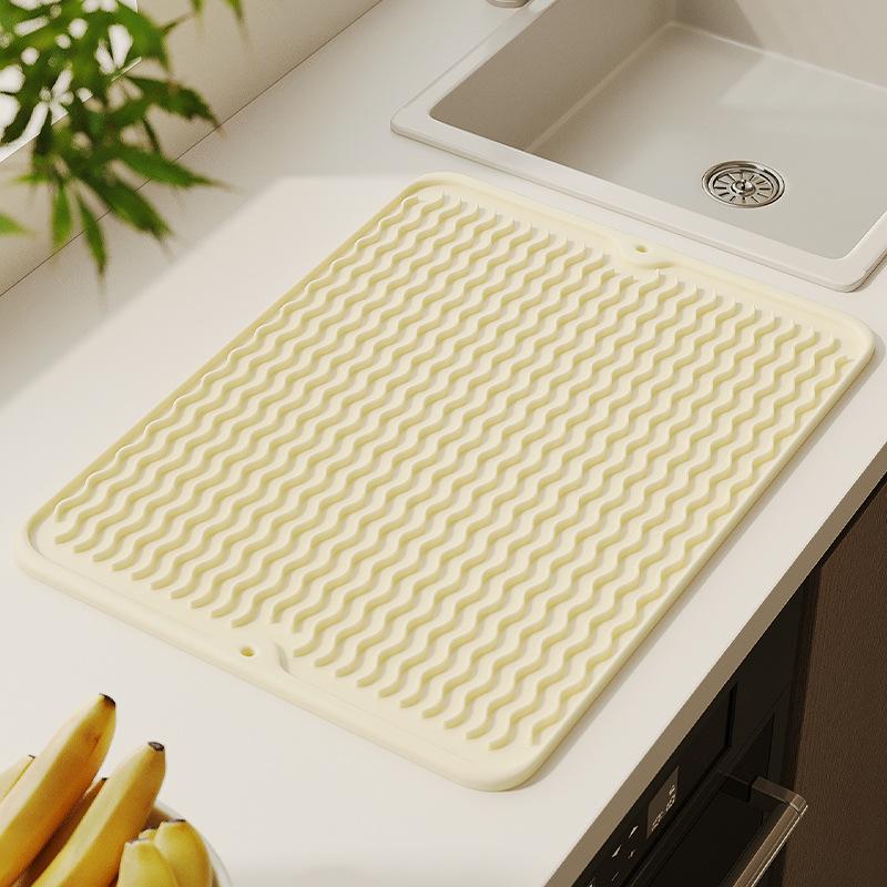 

Кухонний килимок для зливу води на стільницю, килимок для сушіння посуду та чашок для бару, силіконовий килимок для миття, ізоляційний килимок 30x40cm