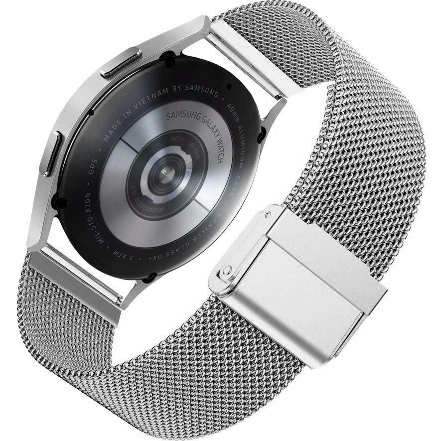 Bracelet + Case with Screen Protector for Samsung Galaxy Watch 6 44mm, Silver