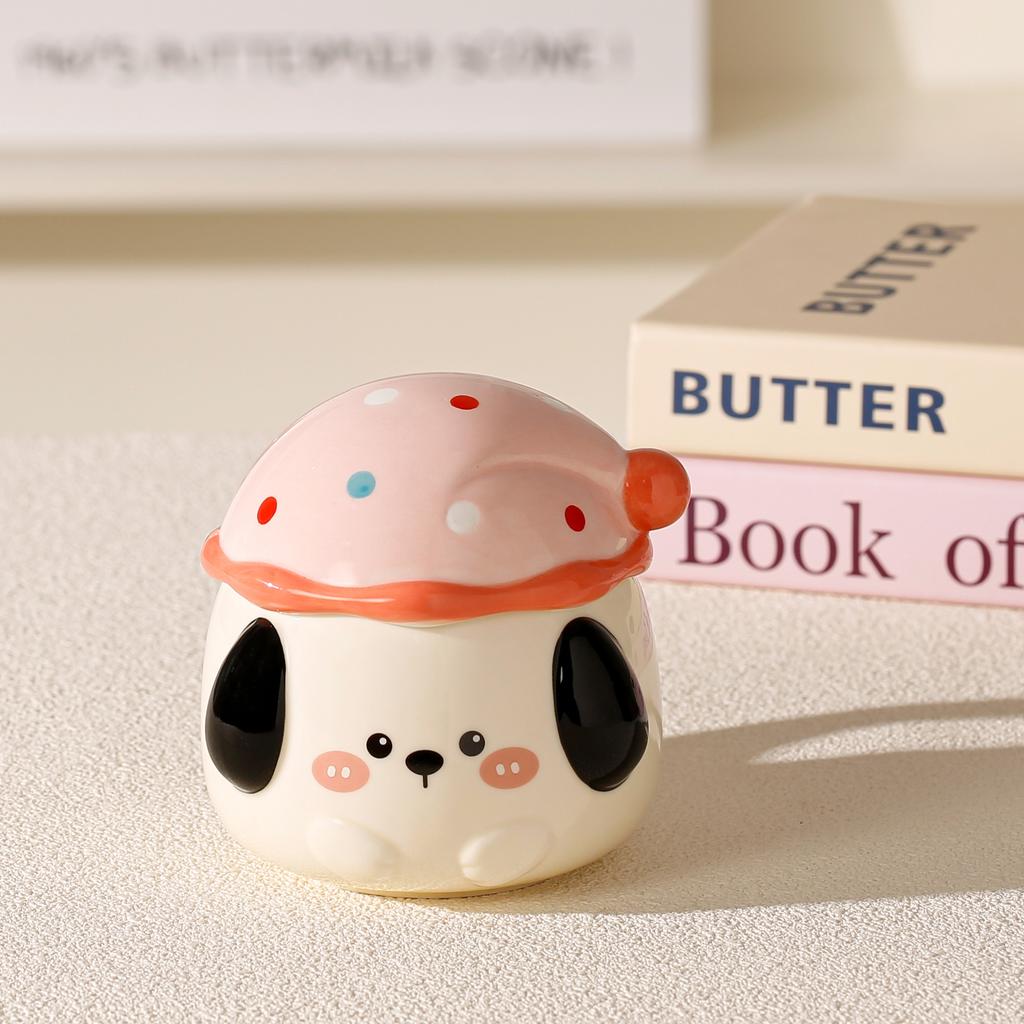 Creative Mug Mushroom Styling Cartoon Cute Ceramic Cup High Value Water Cup with Lid Hand Gift Gift
