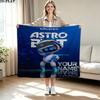 1PC ASTRO BOT Custom Name Patterned Flannel Blanket Suitable For All Seasons for Home Decor Warmth and Comfort Gifts Holiday Present