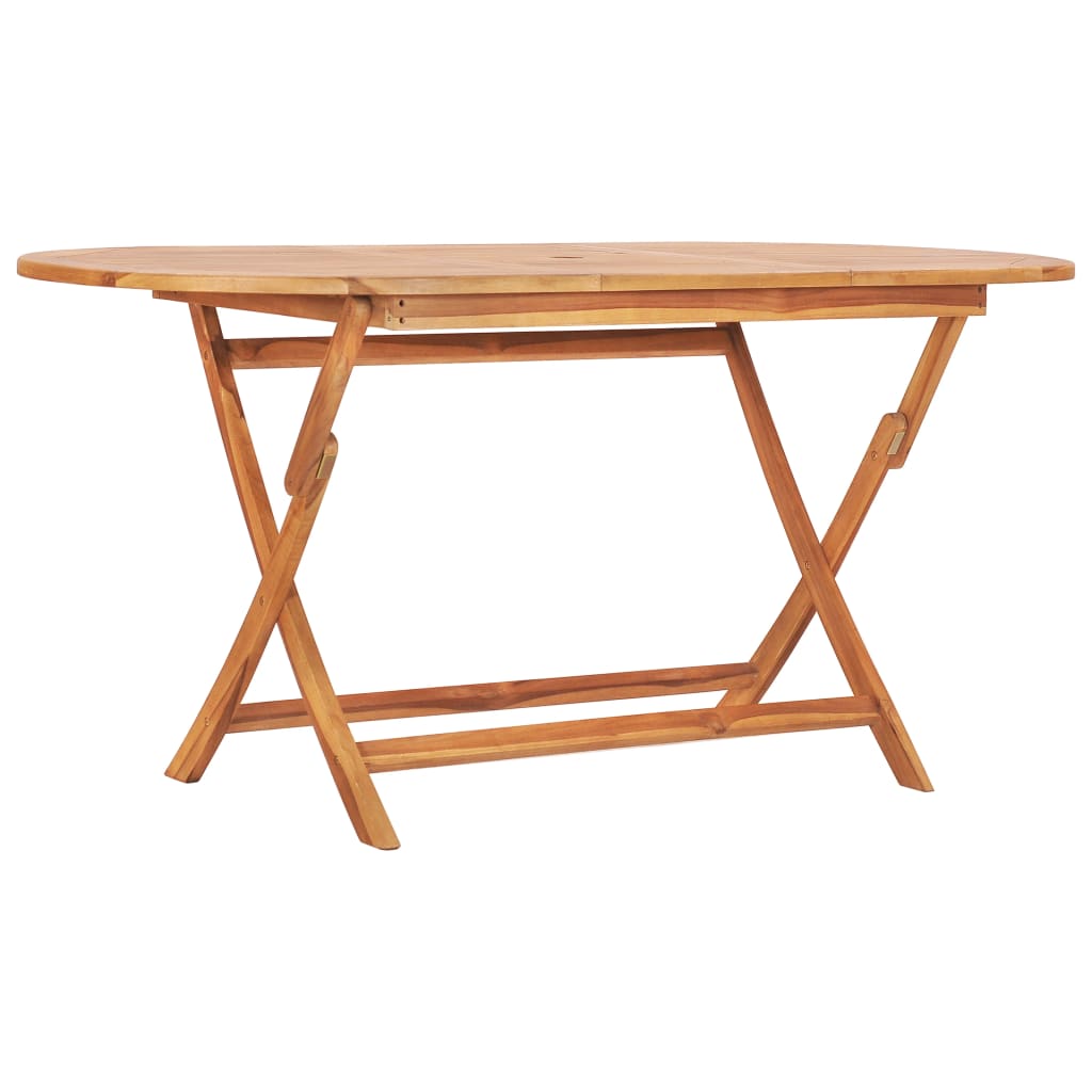 Folding Garden Table 160*80*75 cm Solid Teak Wood