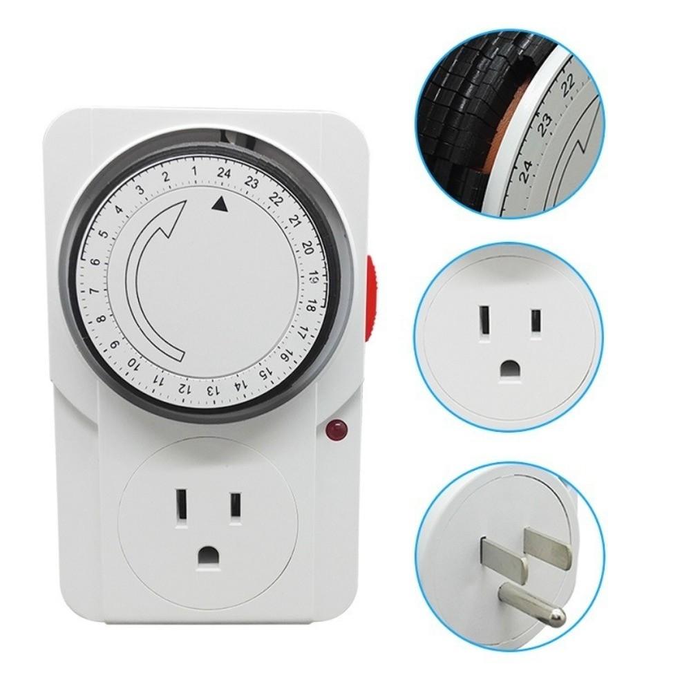 2/3-Pin Plug Timer Plug 15 Minutes Intervals 24 Hour Segment Timer  Kitchen Appliances