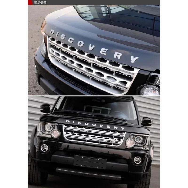ABS 3D Chrome Car Letters Front Hood Bonnet Logo Badge For Land Rover Discovery Emblem Discovery 4 3 5 2 TD5 Accessories