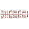 European/American 3D Cat Eye Rhinestone French Short Almond Manicure Stickers