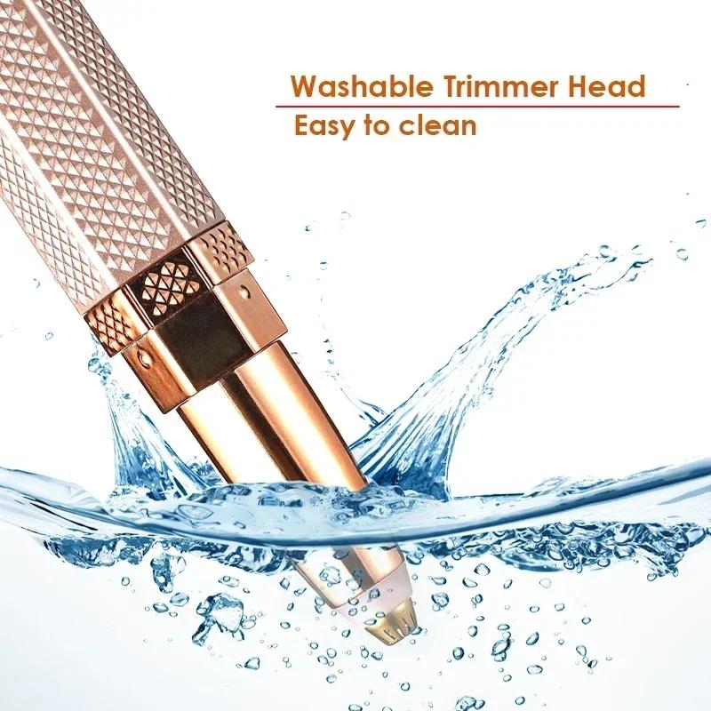 4 in 1 Electric Eyebrow Trimmer Mini Epilator Lipstick Facial Mini Hair Removal Portable Face Armpit Women Bikini Painless Razor