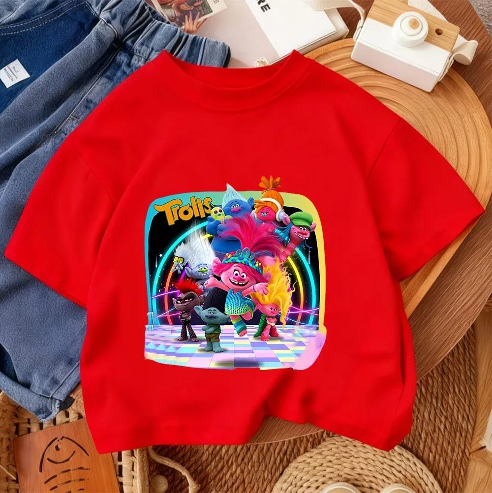 2026 Summer Tross fashion cute print summer casual cute cotton comfortable short sleeved top for boys and girls 100