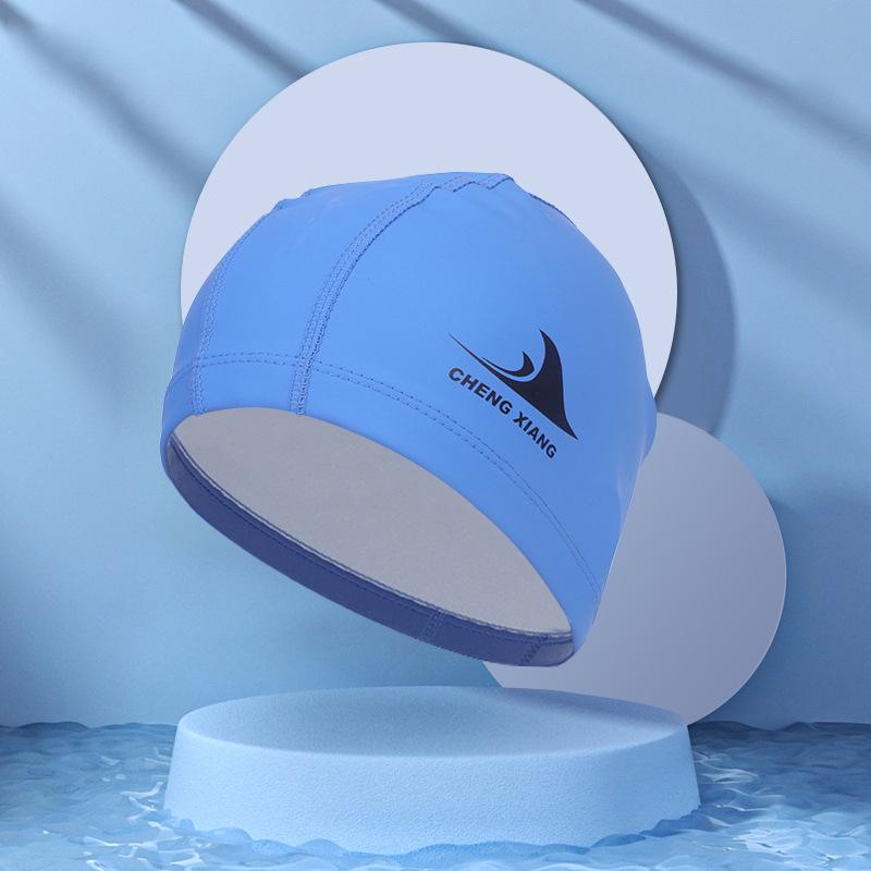 Waterproof Fabric Protect Ears Long Hair Sports Swim Pool Hat Shark High Elasticity Flexible Durable Swimming Cap For Men Women