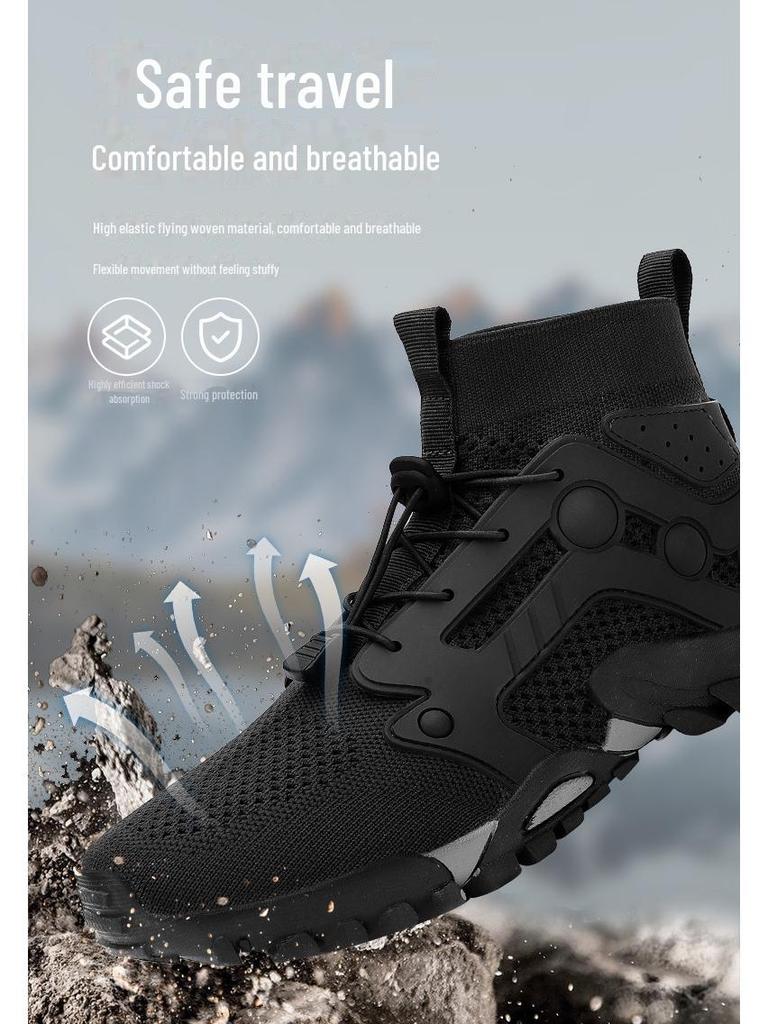 Protiskluzové venkovní turistické a horolezecké boty: Odolné proti opotřebení, vhodné pro brodění a rybolov