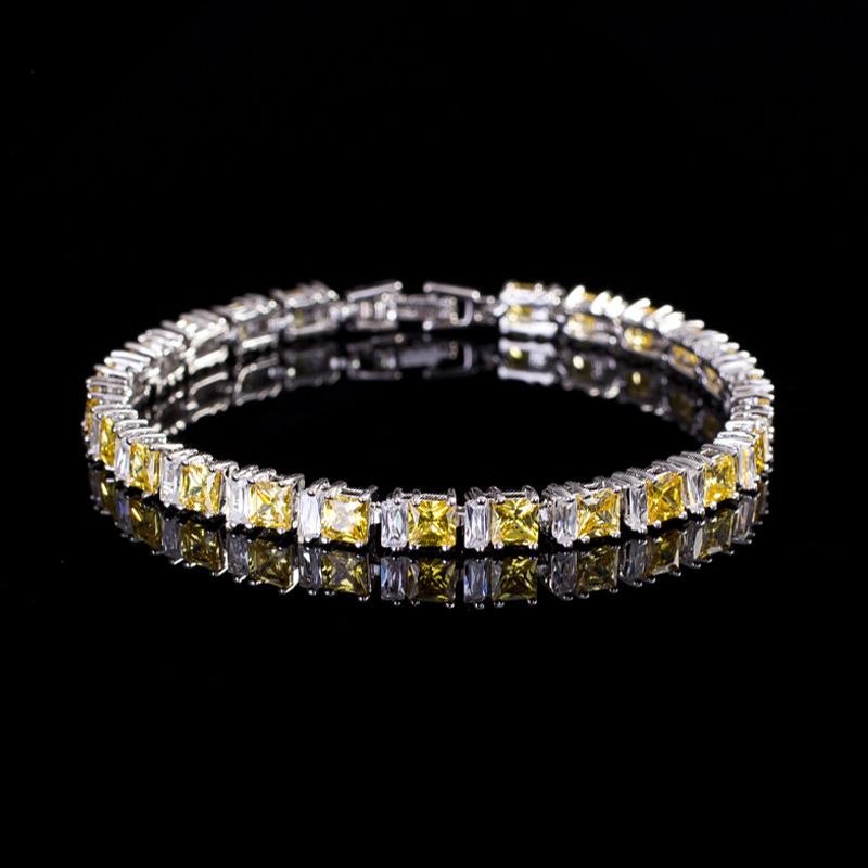 WWJ Elegantă Culoarea Argintie Albastru Deschis Zirconiu Brățări Tenis Brățări