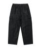 WACKY WILLY Wide Elastic Cargo Denim Pants Black