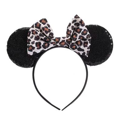 Girl Mouse Ears Headband Children Princess Party Accessories Kids Bowknot Dots Hair Band Halloween Birthday Christmas Hairband