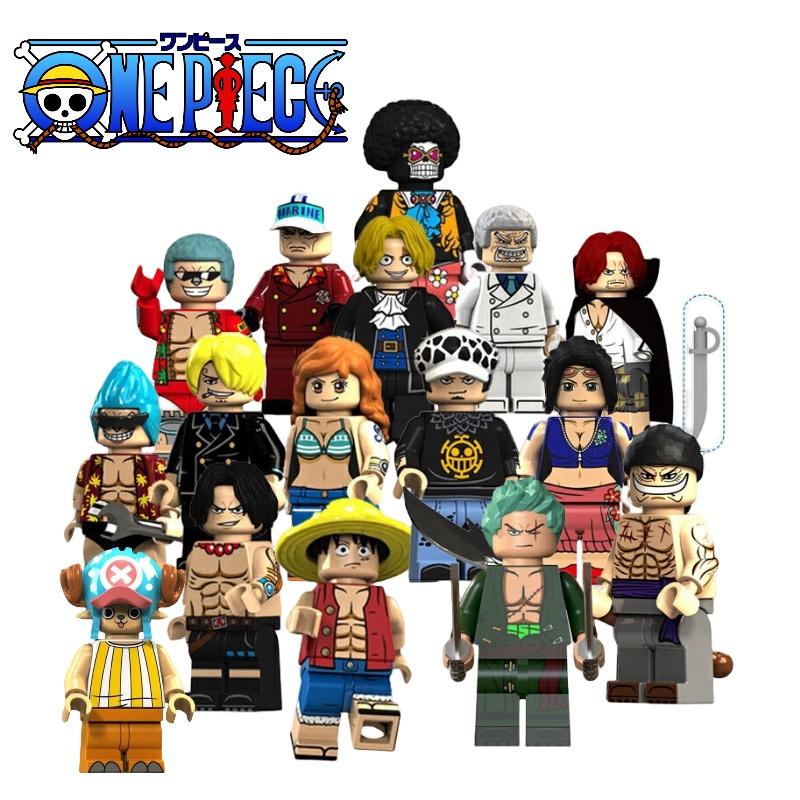 Set aus 15 One Piece Piraten-Bausteinen Chopper Luffy Zoro Robin Franky und mehr!
