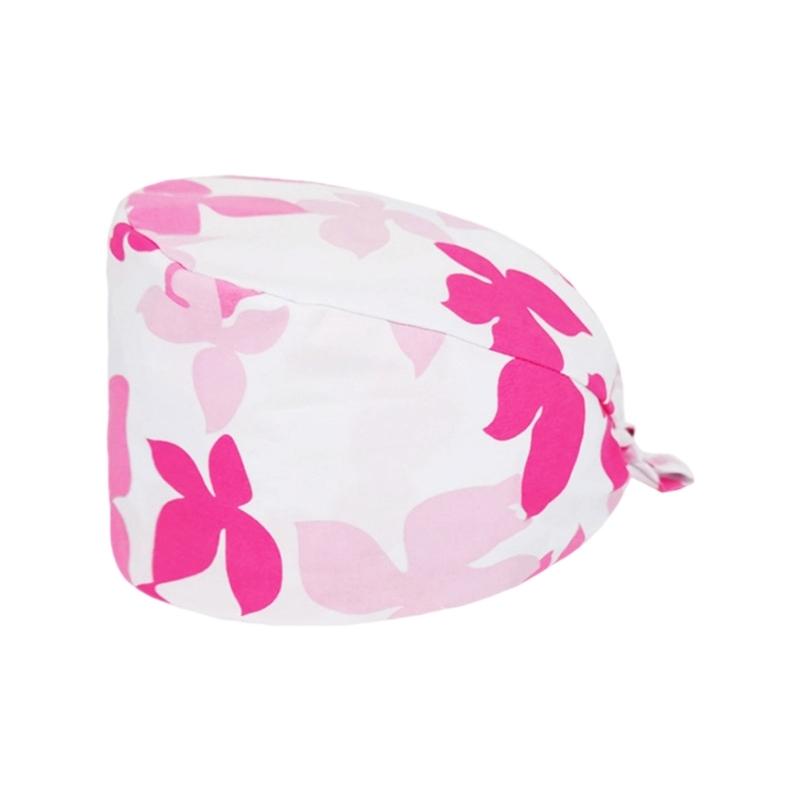 Comfortable Breathable Cotton Print Surgical Cap Adjustable Elastic Skull Cap for Medicinal Professionals