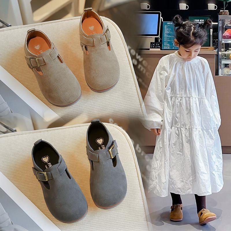 2025 Autumn Kids' Leather Shoes: Retro Korean Style, Soft Sole, Non-slip for Boys & Girls