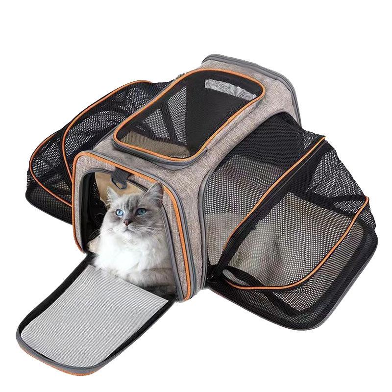 Portable Expandable Breathable Foldable Shoulder Bag Cat Dog Carrier Bags Outgoing Travel Pets Handbag Transport Bag