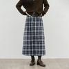 Laengsseon Ls_Check Long A-Line Skirt