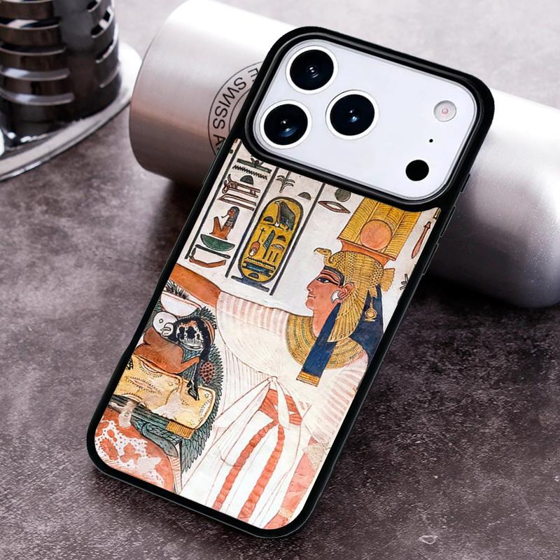 Egypt Mural Soft Phone Case For iPhone 17 16 15 14 13 12 11 Pro Max Plus 17Air Soft Silicone Cover