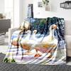 Geese Snowy Field Blanket Soft Throw Blanket For Home Bedroom Bed Sofa Travel Office Solid Christmas Blanket
