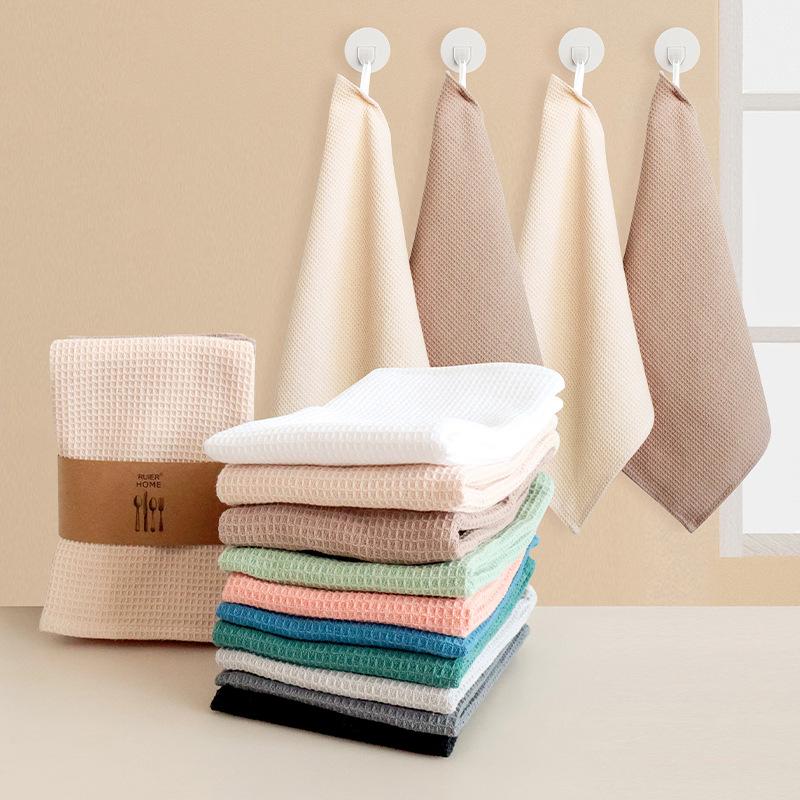 Plain Waffle Dishcloth 4 Set Scouring Cloth, Home Kitchen Rag