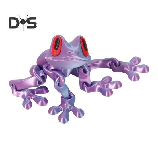 3D Printed Magnetic Frog Articulated Frog with Movable Joints Flexible Animal Stress Relief Toy for Home Office Refrigerators Desk Decoration
