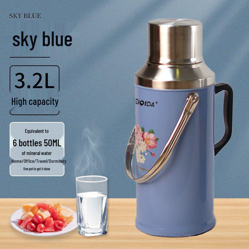 

Нержавеющая сталь Большая емкость Ностальгический термос-чайник для общежитий и домов 1.2L with Cork Stopper