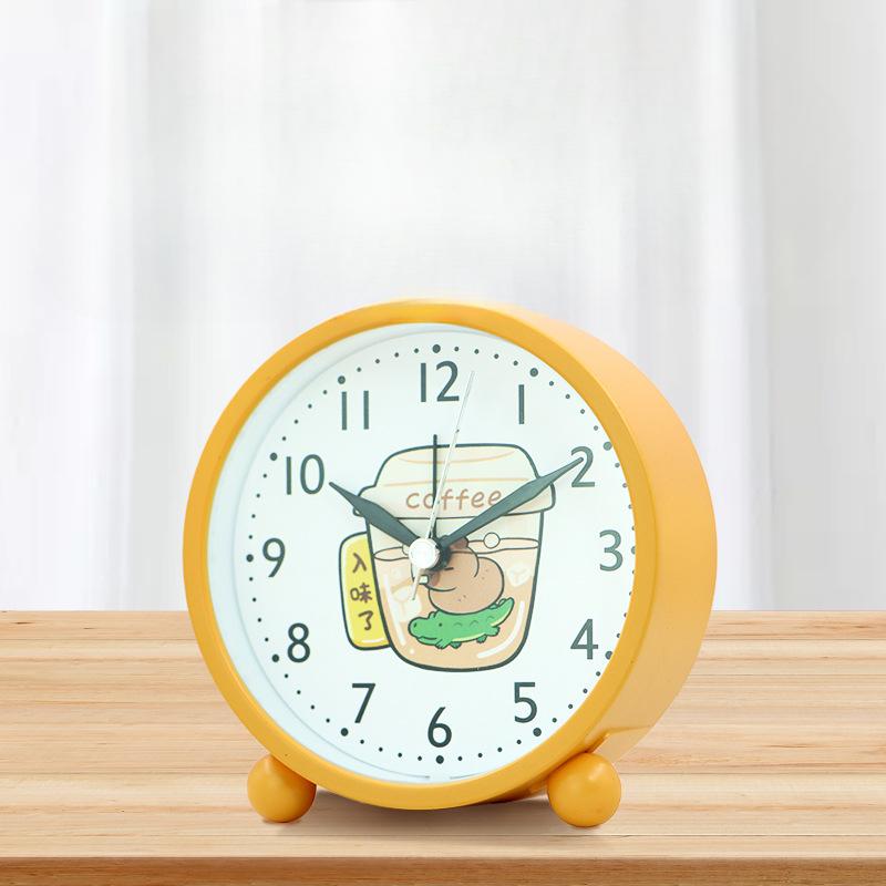 Creative Children's Alarm Clock Cartoon Card Tired Bara Animal Student Boy and Girl Desktop Clock Gift Desktop Small Watch