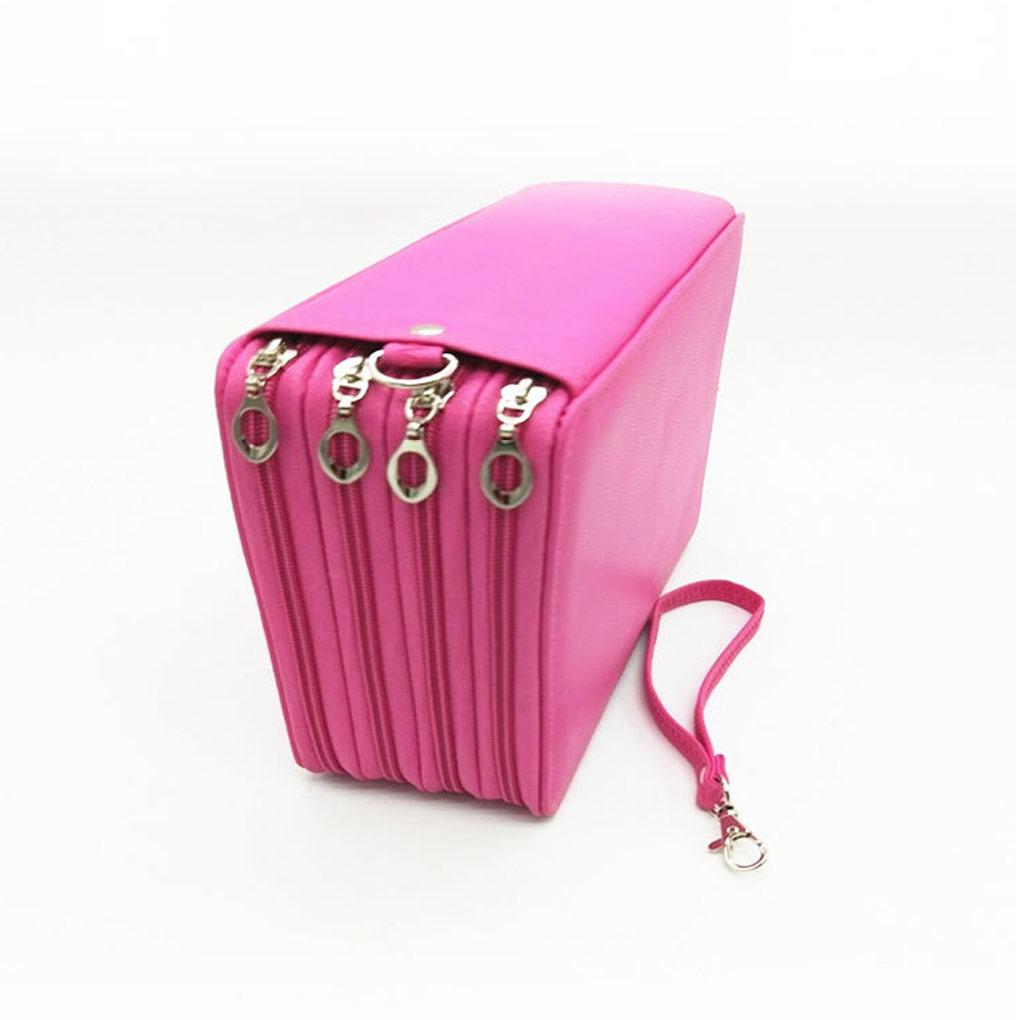 Students Pencil Bag Office Pens Makeup Tool Large Capacity Storage Case 4 Layers Handheld Organizer Stationery Accessories