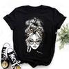 T-shirt Grafica Vintage da Donna Manica Corta Casual Classica Moda Coreana Versatile per l'Uso Quotidiano Streetwear Y2k per Donne
