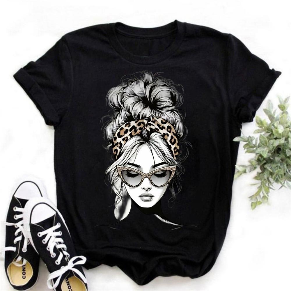 T-shirt Grafica Vintage da Donna Manica Corta Casual Classica Moda Coreana Versatile per l'Uso Quotidiano Streetwear Y2k per Donne