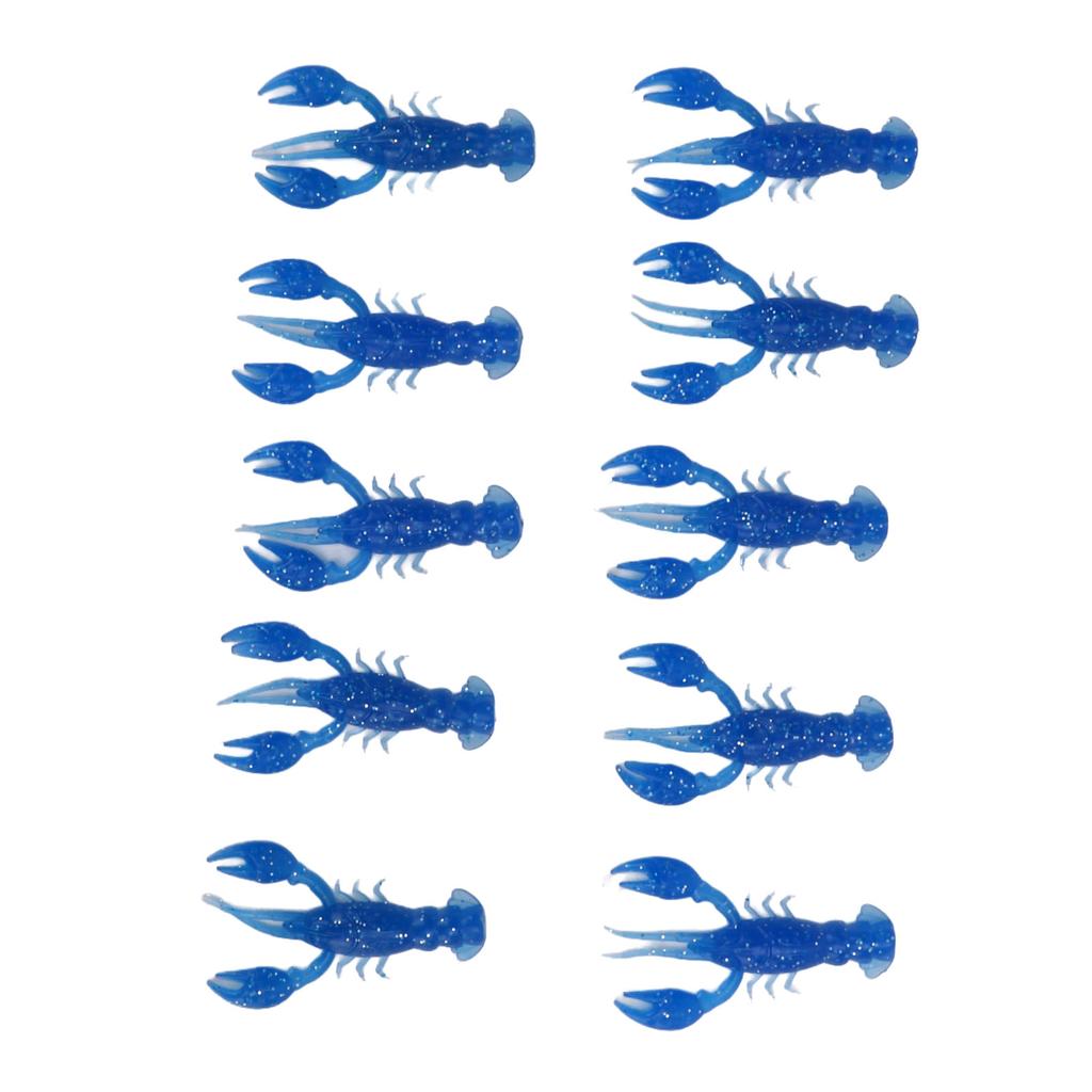 10pcs Soft Fishing Lure Crawdad Bait PVC Shrimp Artificial Soft Lure Baits for Bass Fishing