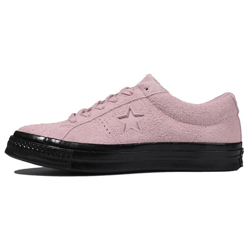 Converse One Star Leather Non-slip and Abrasion Resistant Low-Top Board Shoes Unisex Pink