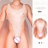 Erotic Men Bodysuit Elastic Oil Shiny Glossy Backless Leotard Sissy Sexy Jumpsuit With Straps Gay Man Transparent Rompers Bdsm