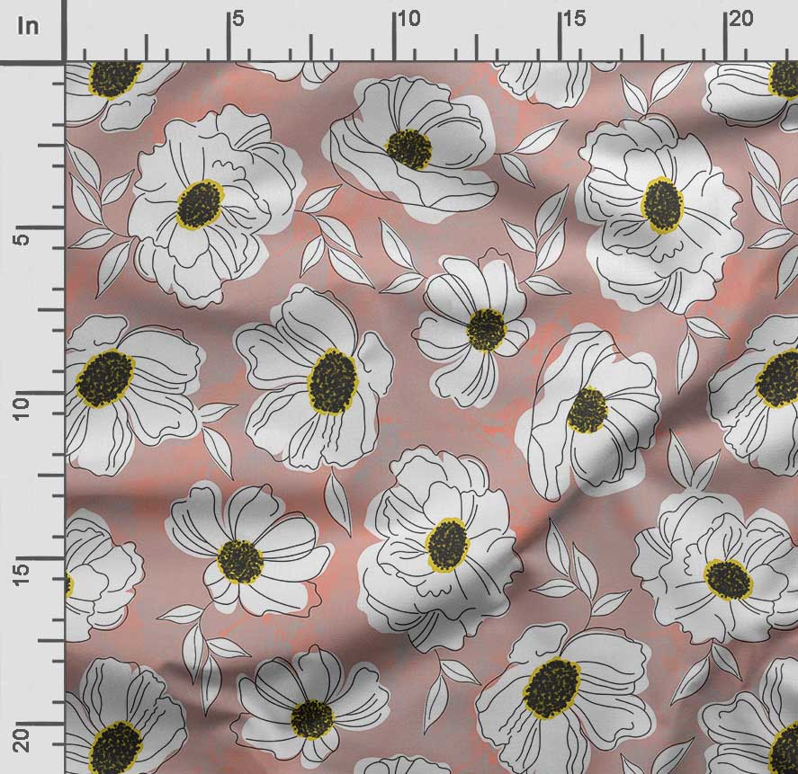 Soimoi Bird & Flowers Print,  Cotton Cambric, Quilting Fabric Sold by The Yard 42 Inch Wide, Medium Weight Cotton Fabric, Sewing  Supplies