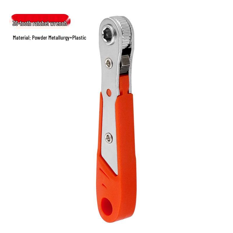 Magnetic Mini 36-Tooth Reversible Ratchet Wrench with Quick-Release Plastic Ring for Tight Spaces