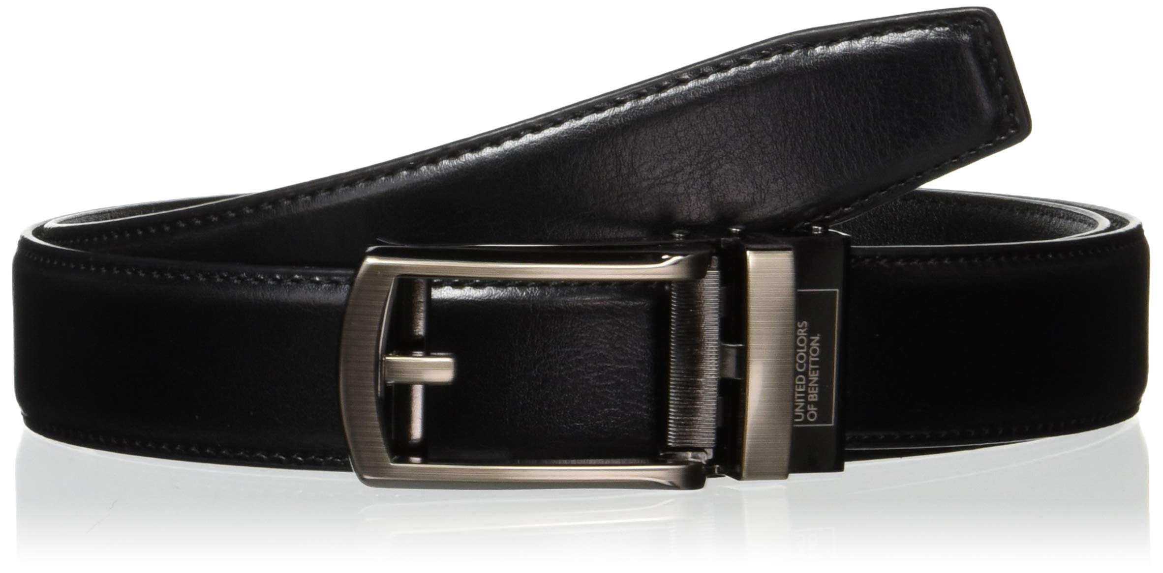 

[United Colors of Benetton] Мужской ремень 1026 Однотонный ремень Черный Япония Максимум 105 см (регулируемый путем обрезки), ширина 33мм