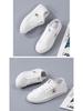 Women's Autumn Canvas Sneakers: White, Flat, Soft Sole, Plus Size, Versatile Fashion.