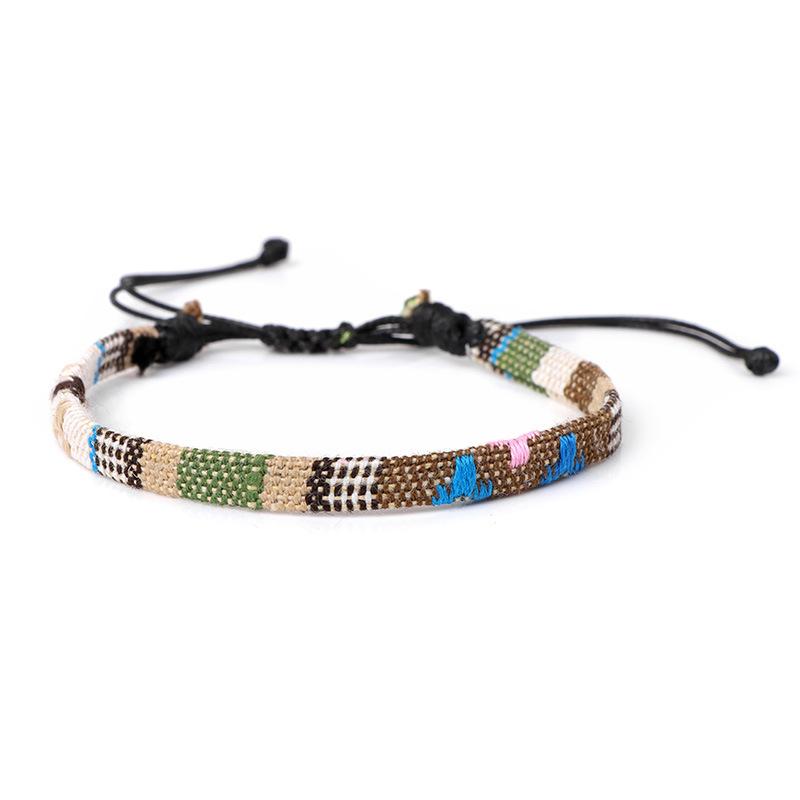 Bohemian Handmade Couple Bracelets Men Charms Weave Adjustable Bracelets for Women Friendship Summer Beach Surfing Boho Jewelry