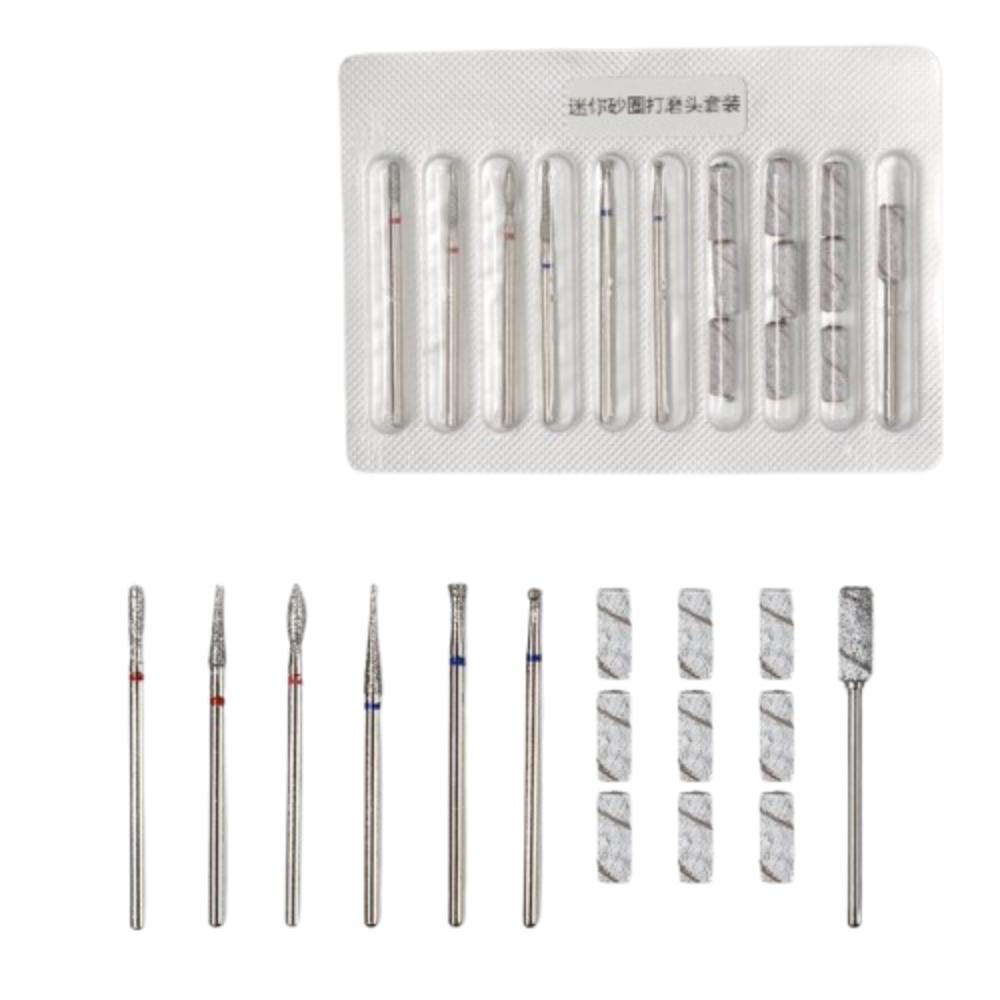 10Pcs Russian Style Nail Art Drill Bit Kits Cuticle Nail Grinding Bits  for Manicure Machine
