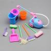 9pcs/set Mop DollHouse Household Cleaning Tools Pretend Play Miniature Sweep Toys  Ob11