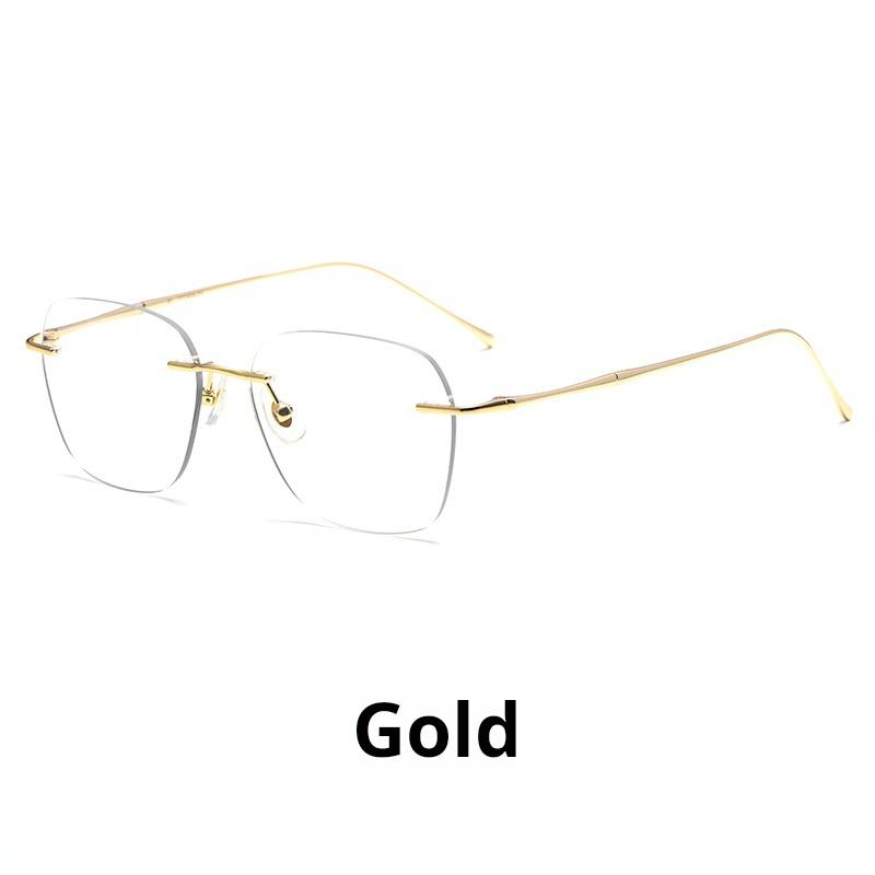 

Lzabella Classic Men Pure Titanium Rimless Eyeglasses Frames Myopia Optical Frames Ultralight Prescription Glasses Women s 8911 золотой