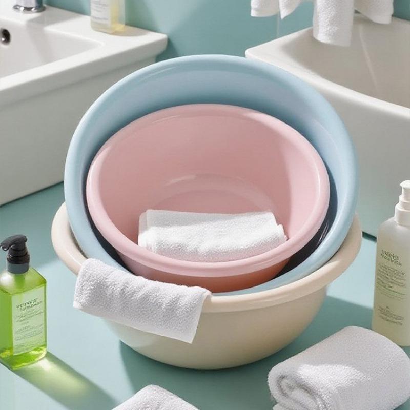 Large Durable Multi-Purpose Plastic Wash Basin for Dorms and Babies