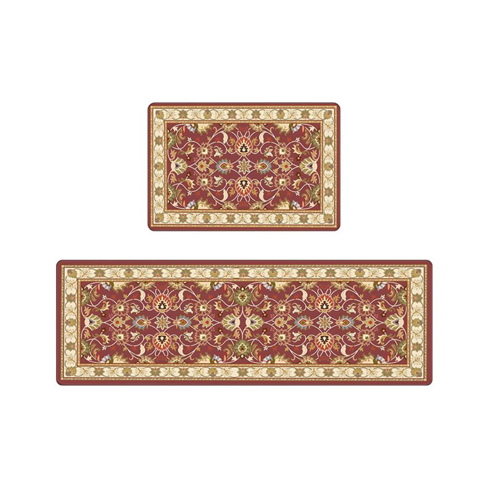 Retro Persian Kitchen Floor Mat Laundry Room Nonslip Long Strip Mat Interior Hallway Soft Rug Machine-washable Front Door Mat