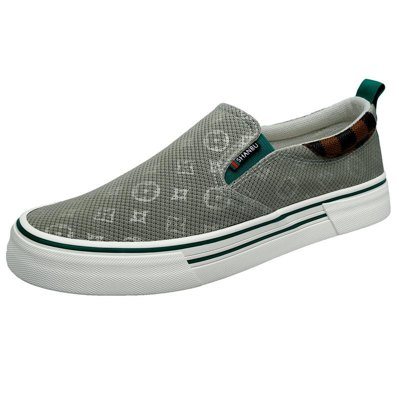 Flash step 24609 men's shoes summer thin breathable casual shoes Korean version fashion mesh trendy shoes lightweight soft-soled cloth shoes