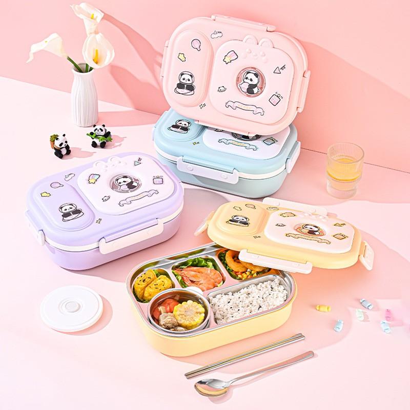 316 Stainless Steel Bento Box With Cartoon Design Leakproof Lunch Container Students Office Workers Insulated Food