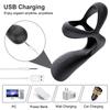 3 In 1 Vibrating Cock Ring Male Vibrator Penis Ring Delay Ejaculation Cockring Perineum Stimulator Sex Toys for Men Adult Goods