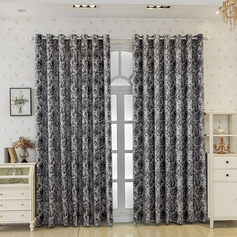 Modern Minimalist Tree Bark Texture Jacquard Blackout Curtain Living Room Bedroom Office