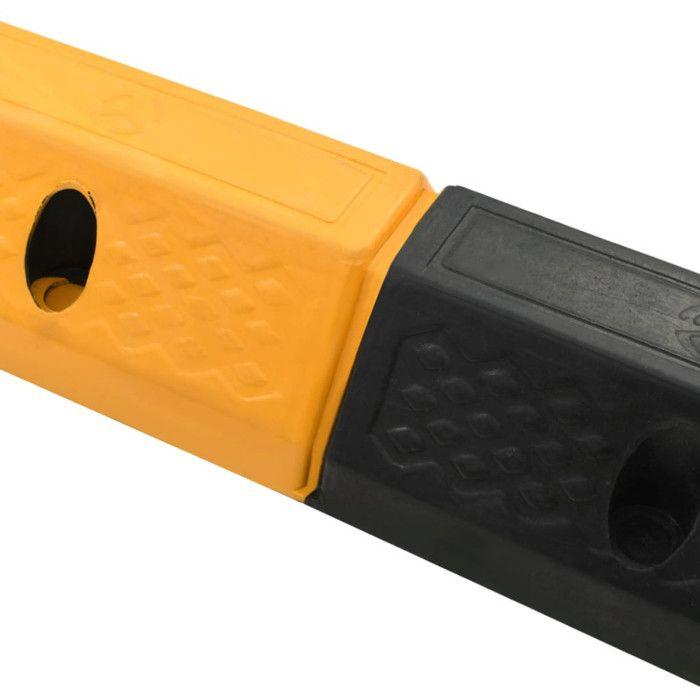 Butoir de stationnement - vidaXL - 2 pcs - Caoutchouc - Jaune et noir - 49 x 15 x 9 cm